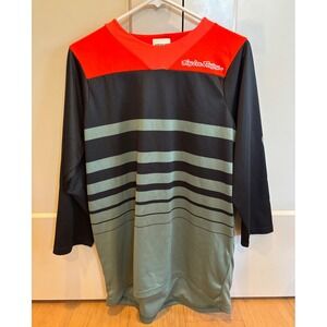 Troy Lee Designs Mens M Striped 3/4 Sleeve T-Shirt Cycling Jersey Steamline
